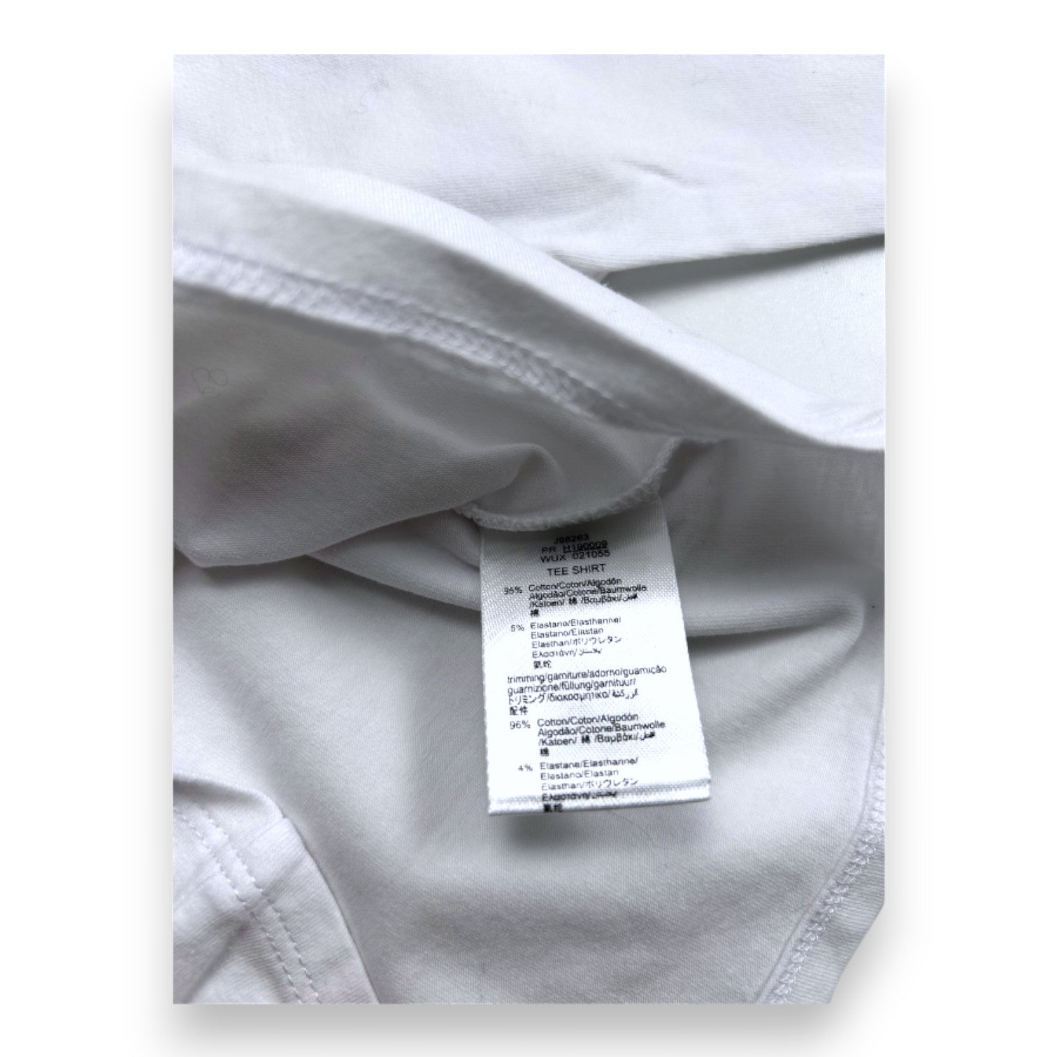 HUGO BOSS - White long-sleeved T-shirt with print - 6 months