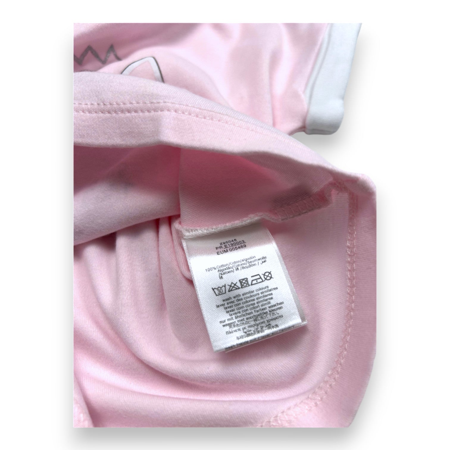 KARL LAGERFELD - Rosa Kurzarm-T-Shirt mit Aufdruck - 6 Monate