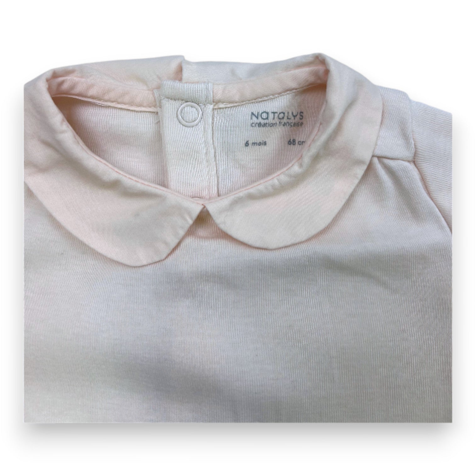 NATALYS - Pink short-sleeved bodysuit - 6 months