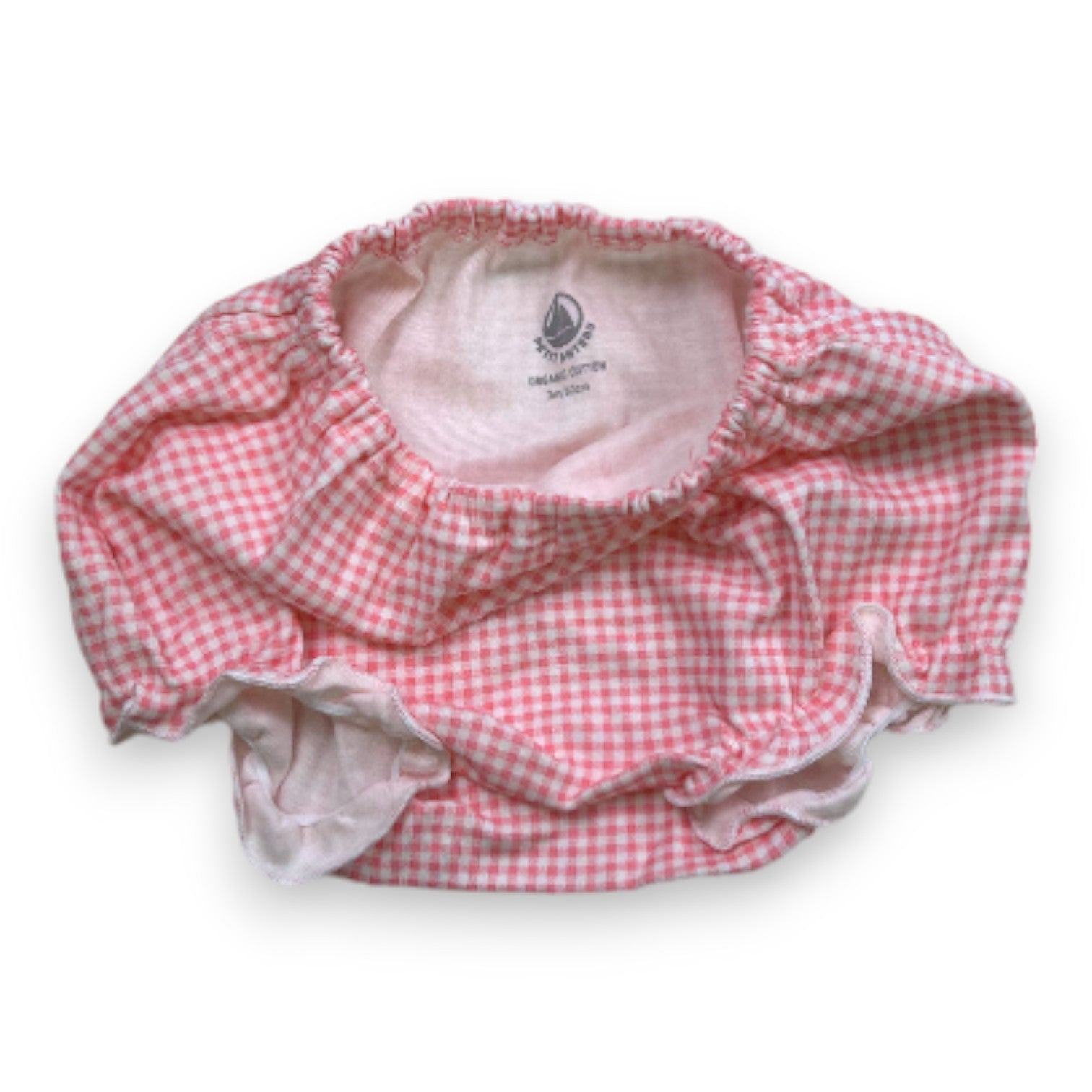 PETIT BOAT - Pumphose mit rosa Vichy-Karomuster - 3 Monate