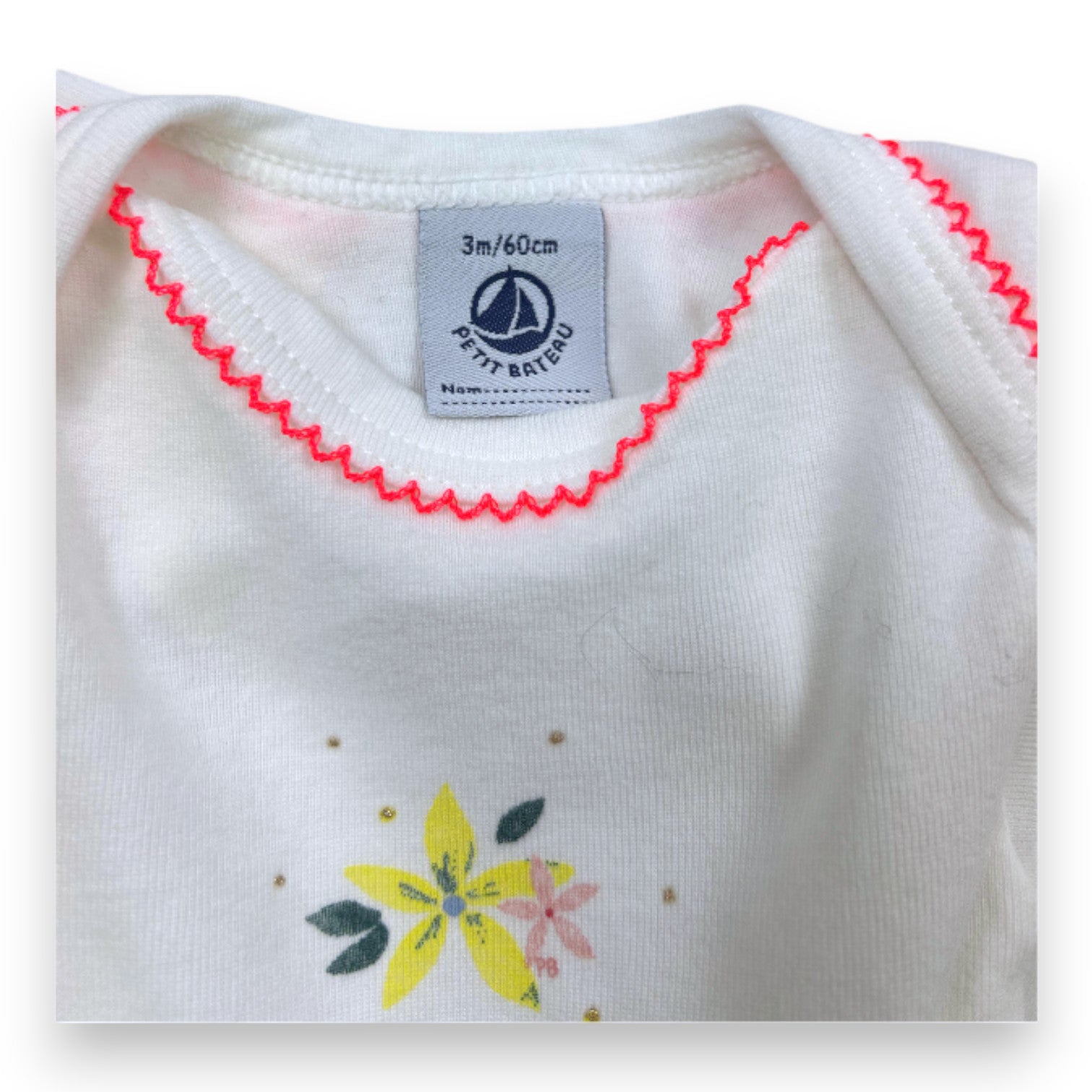 PETIT BATEAU - 2er-Pack weiße Kurzarm-Bodys - 3 Monate