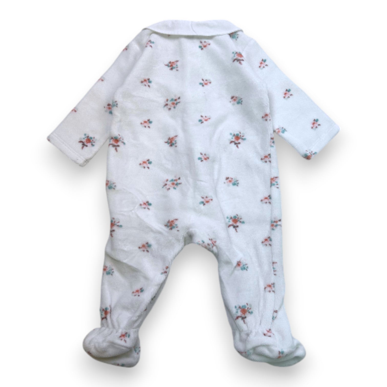 CYRILLUS - Weißer Pyjama mit Blumenmuster - 3 Monate