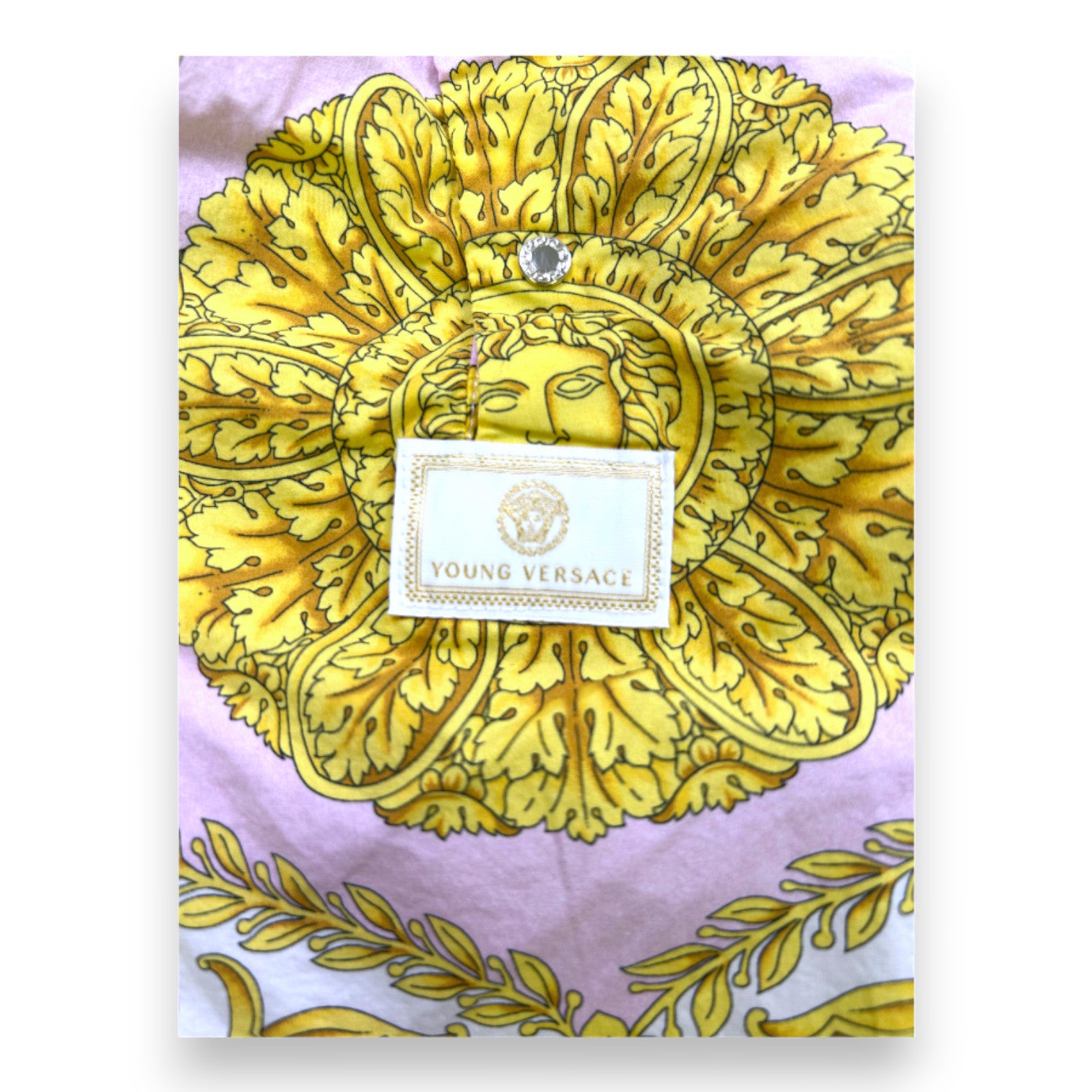 VERSACE - White romper with yellow patterns - 3 months