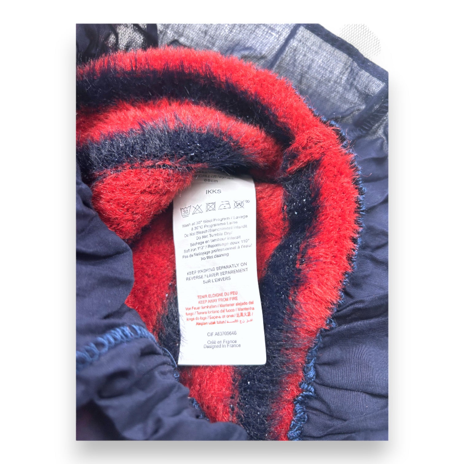 IKKS - Rot-blau gestreiftes Pulloverkleid - 6 Monate