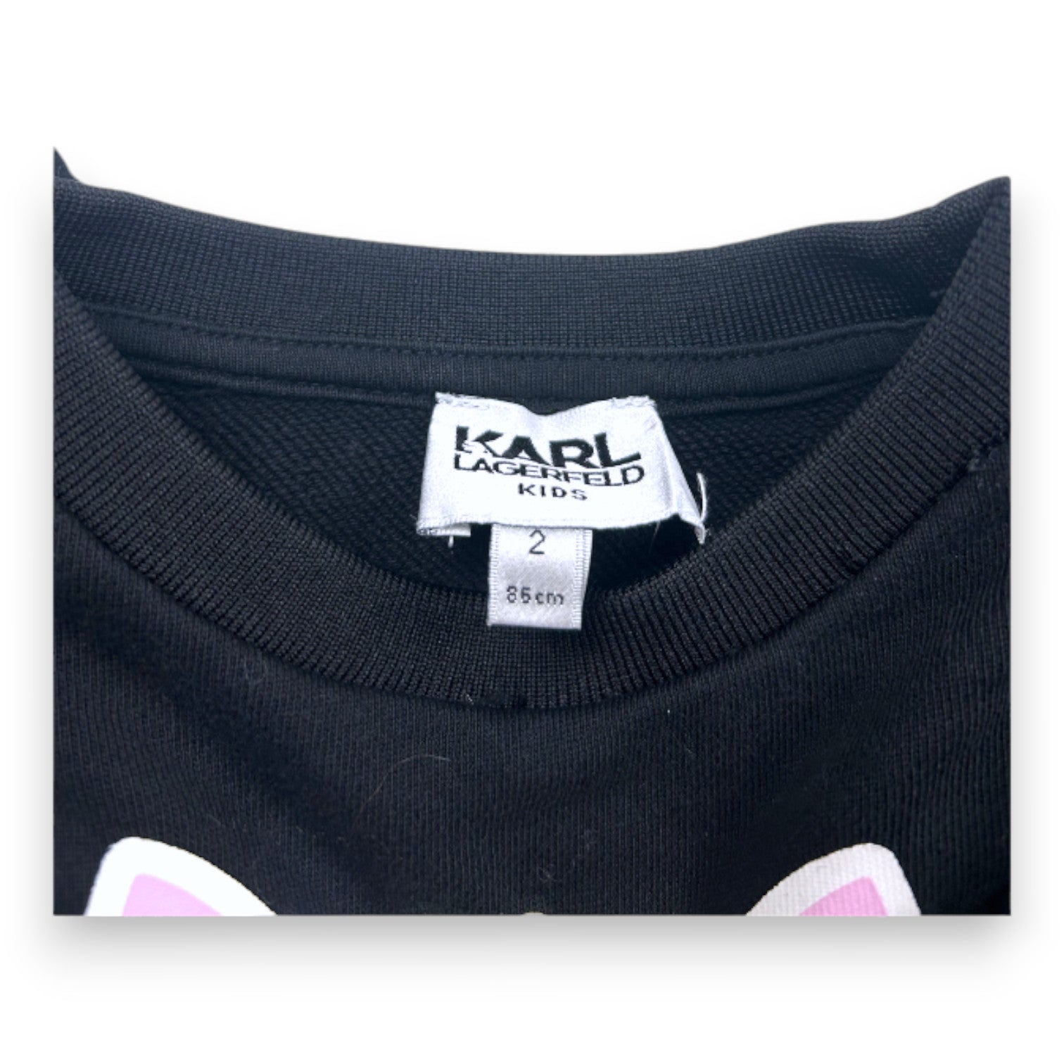KARL LAGERFELD - Black sweatshirt with print - 2 years