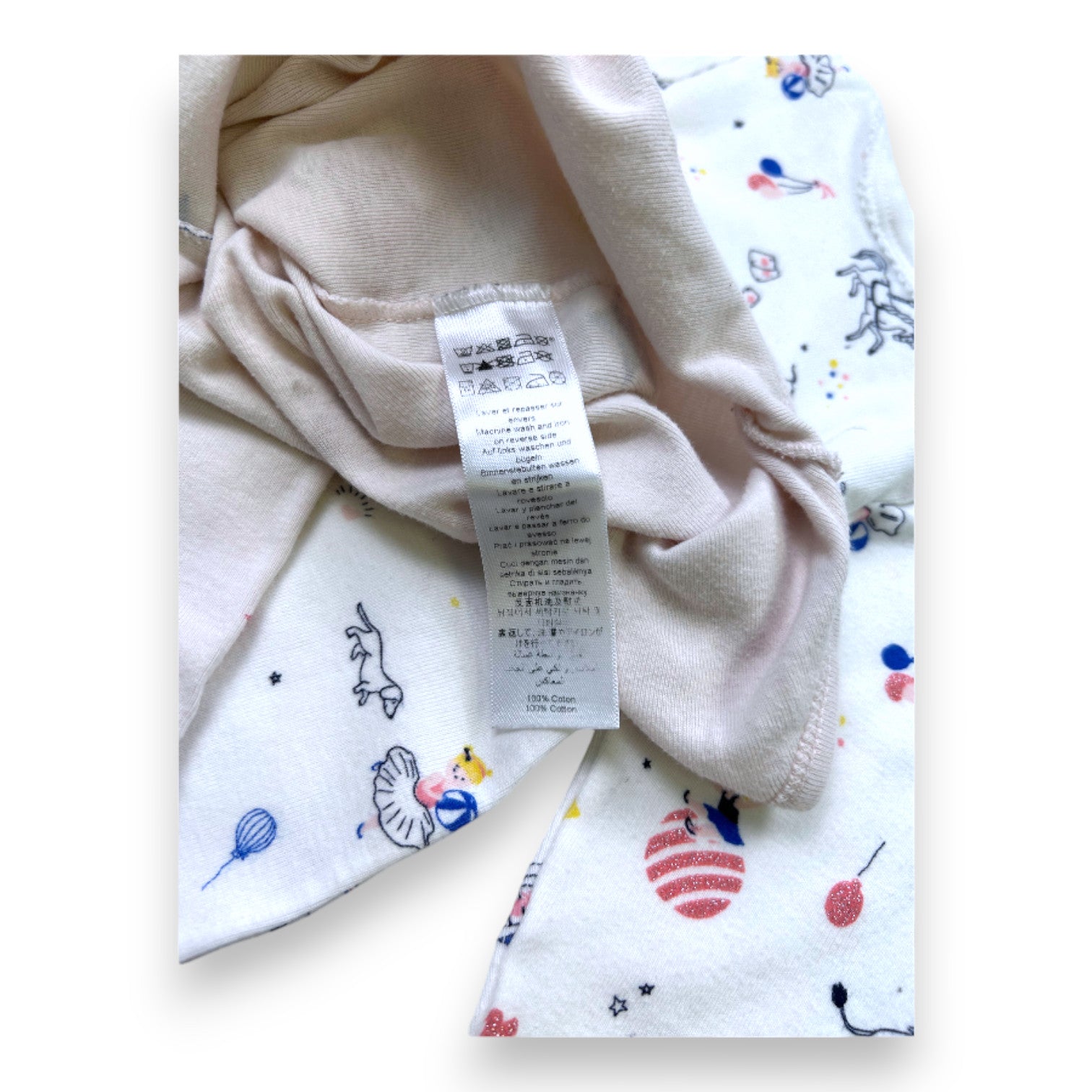 PETIT BATEAU - Lot de 2 bodies à manches longues avec motifs - 18 mois