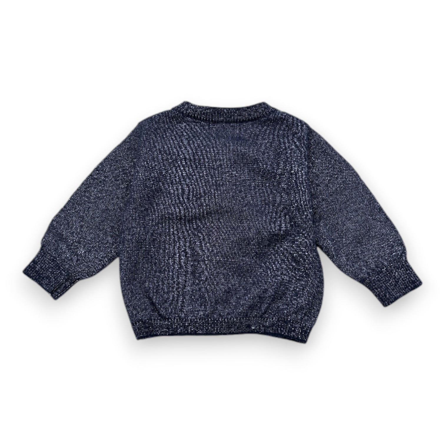 IKKS - Marineblaue Strickjacke mit Pailletten - 3 Monate