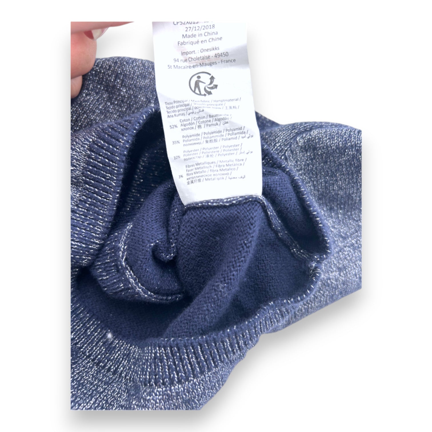 IKKS - Navy blue sequined cardigan - 3 months