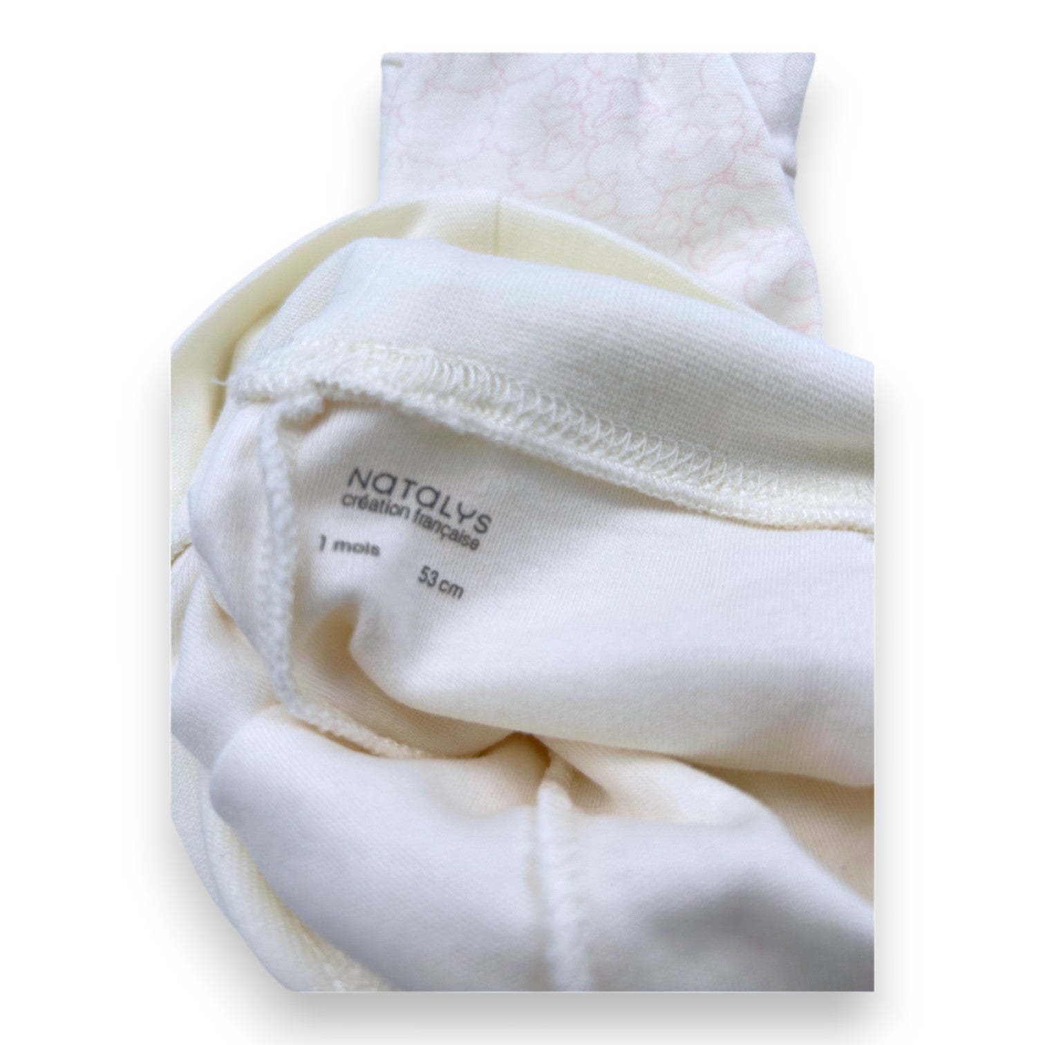 NATALYS - Cream leggings with prints - 1 month