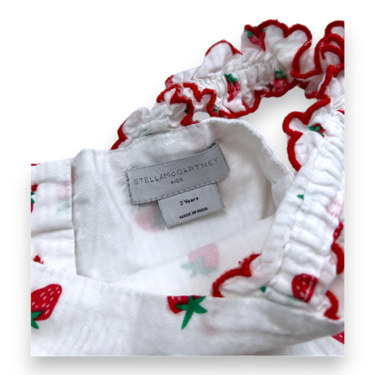 STELLA MCCARTNEY - Weißes Trägertop mit Erdbeer-Print - 2 Jahre