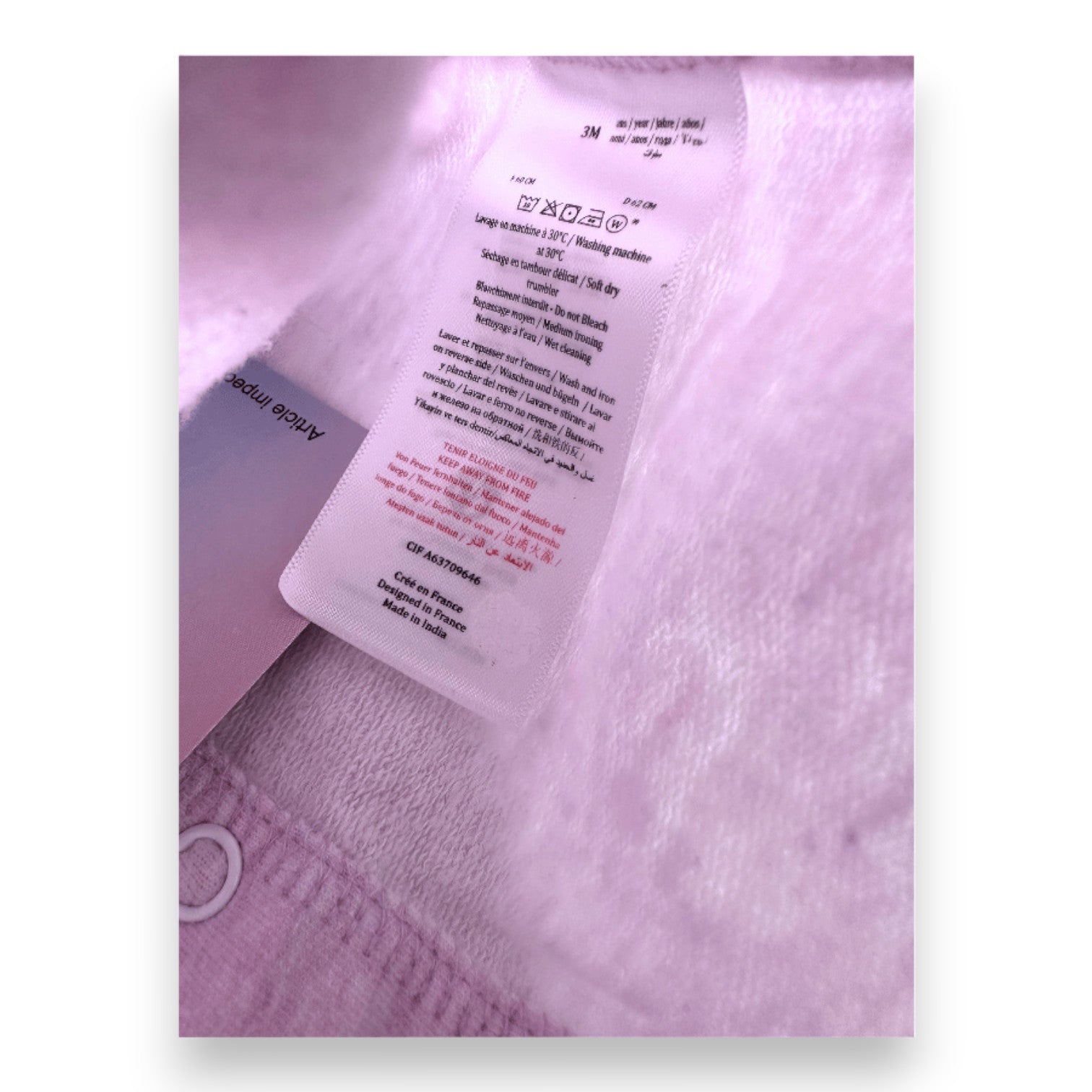 IKKS - Lila Sweatshirt mit Stickerei - 3 Monate