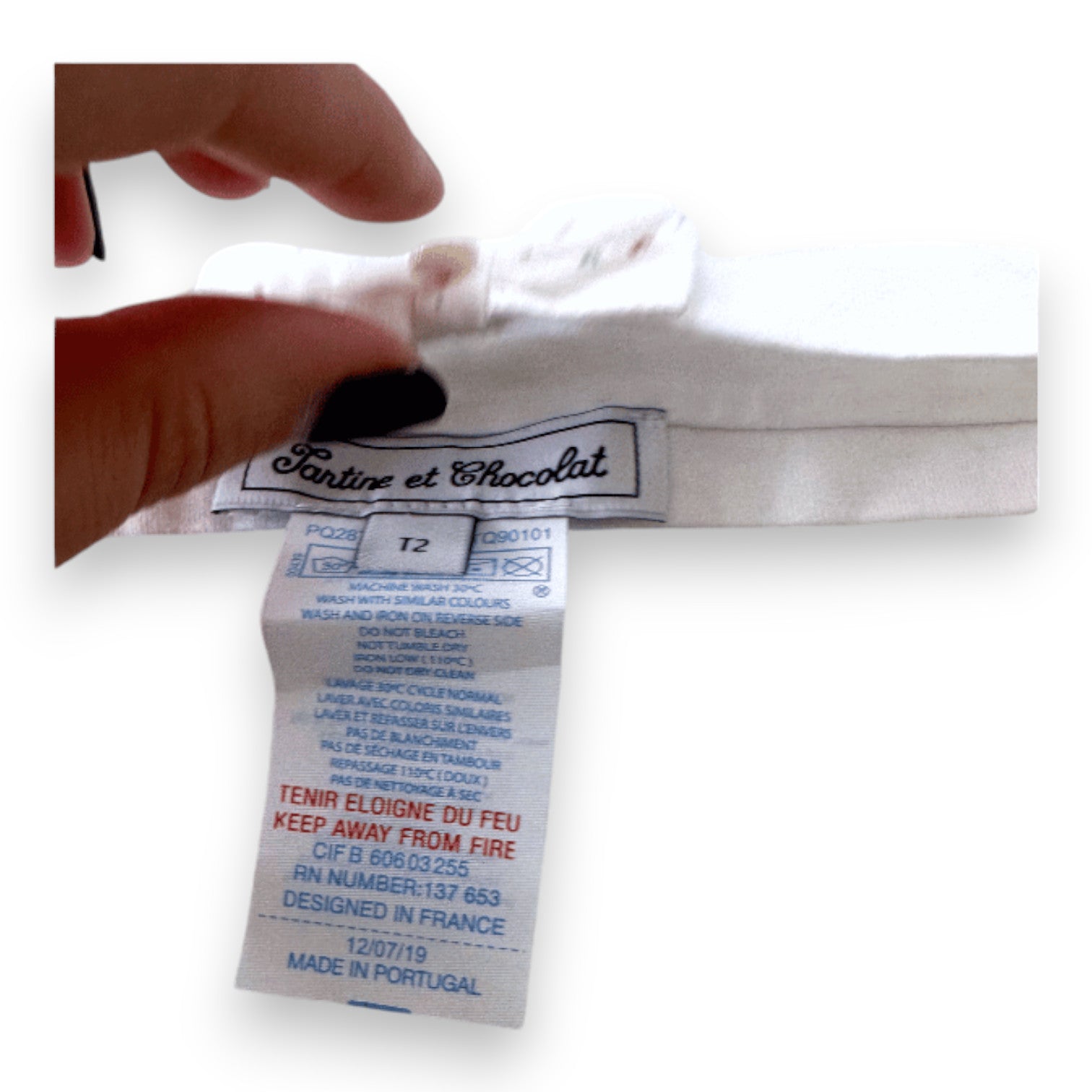 TARTINE &amp; CHOCOLAT - White headband with a bow - 6 months