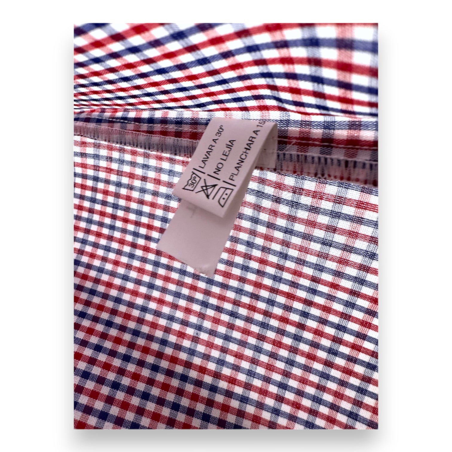 AMAIA - Blau-rotes kurzärmliges Hemd mit Vichy-Karomuster - 4 Jahre