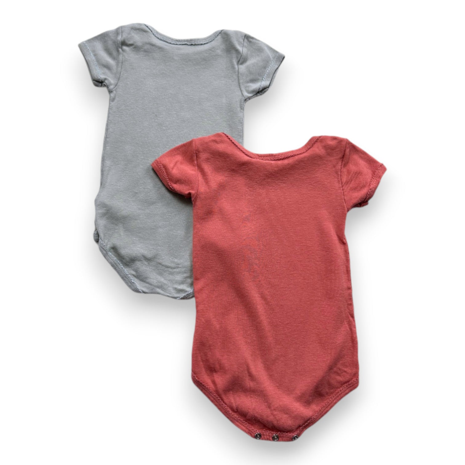 PETIT BATEAU - Set mit 2 rosa und grünen Kurzarm-Bodys - 18 Monate
