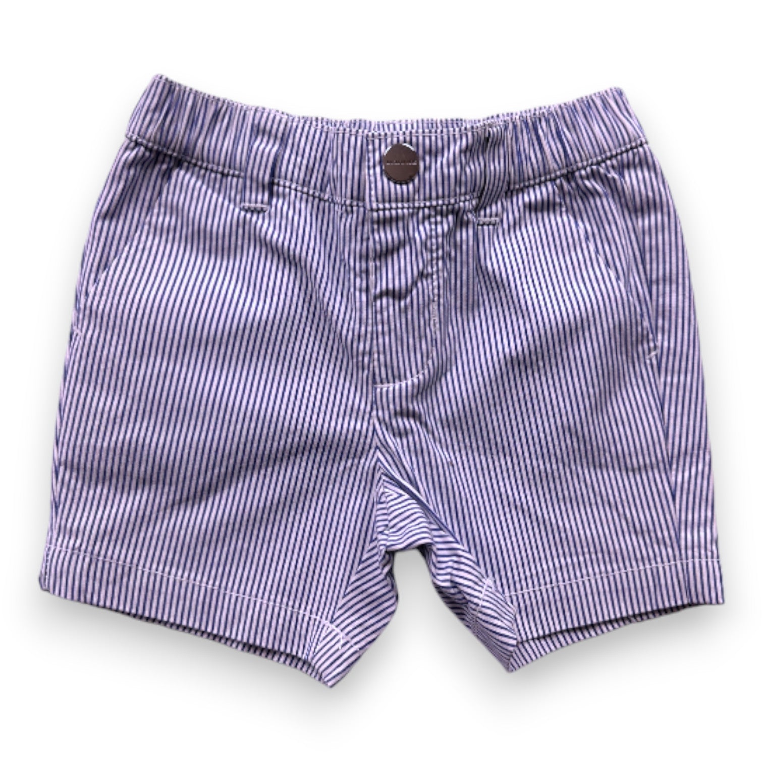 JACADI - Blue and white striped shorts - 6 months