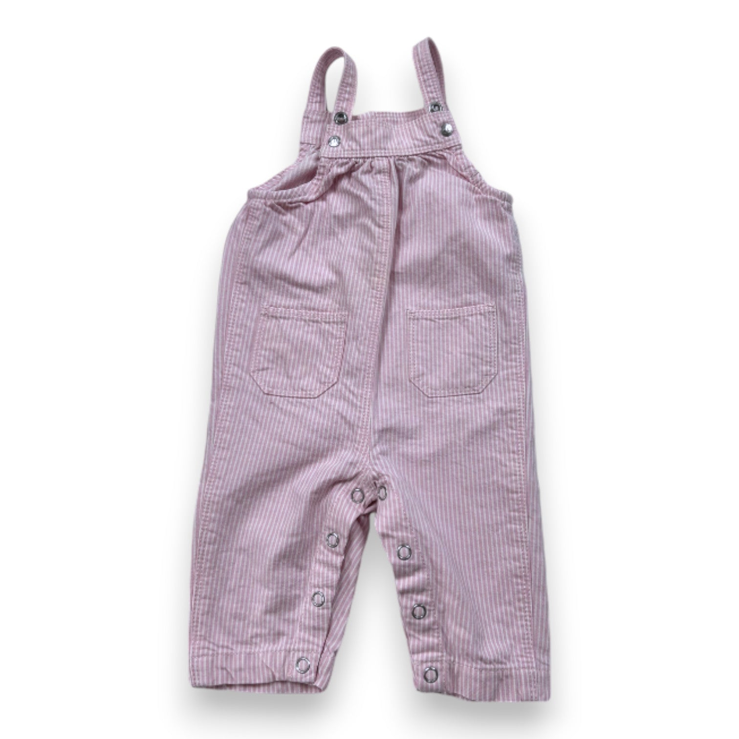 PETIT BATEAU - Rosa-weiß gestreifter Overall - 3 Monate