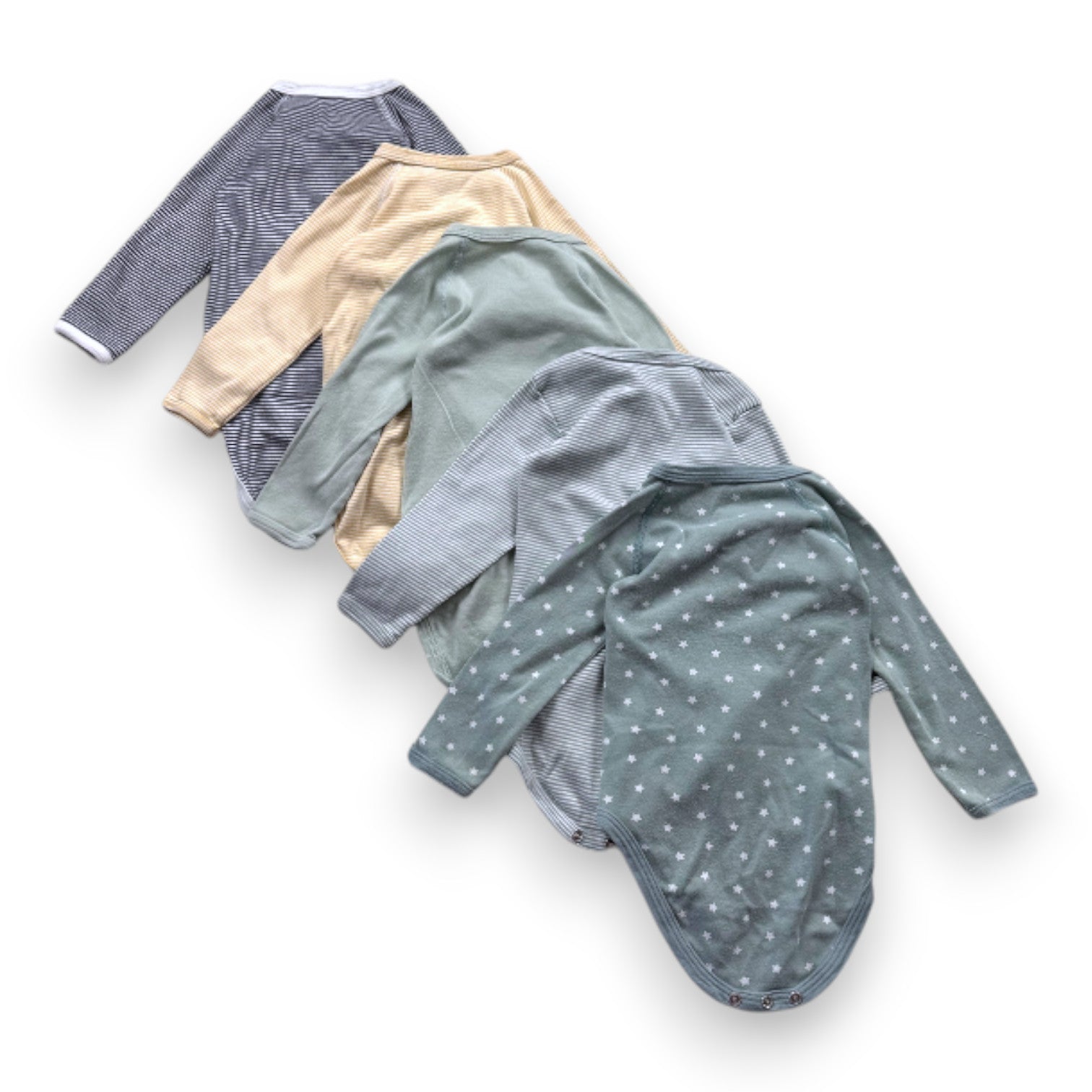 PETIT BATEAU - 5er-Pack Langarmbodys - 12 Monate