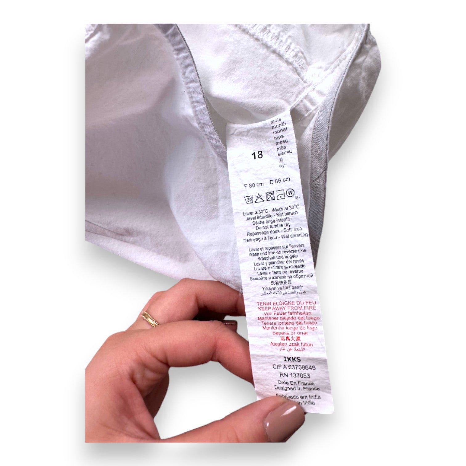 IKKS - Weißes Langarmshirt - 18 Monate