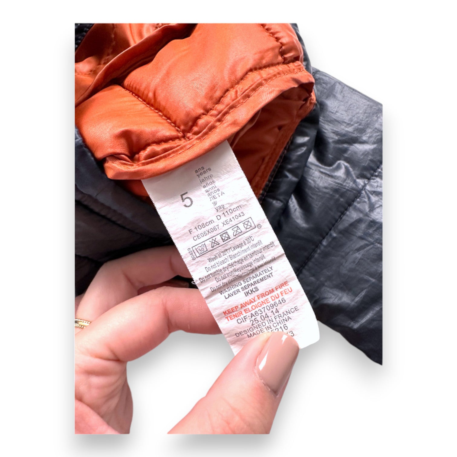 IKKS - Schwarze leichte Daunenjacke - 5 Jahre