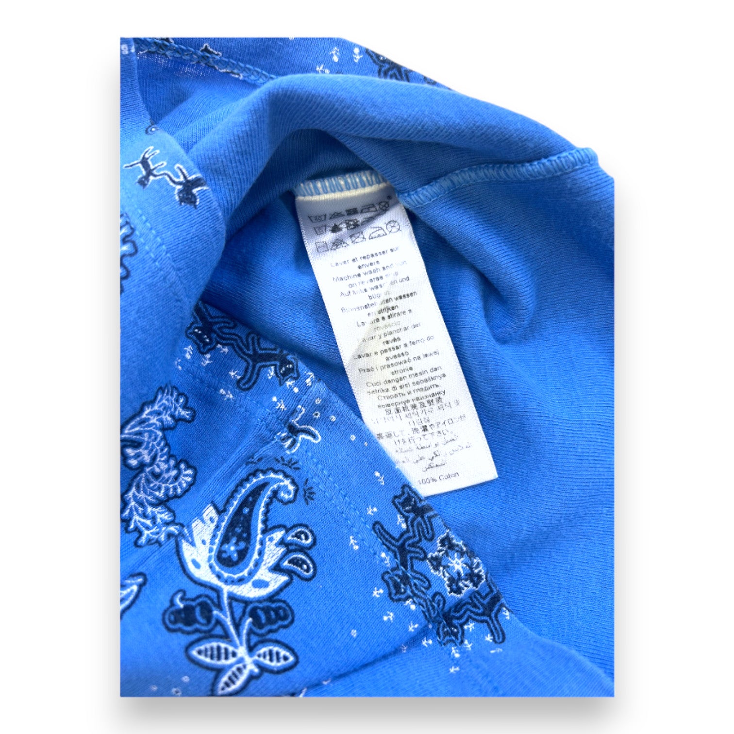 PETIT BATEAU - Blue patterned tank top - 4 years