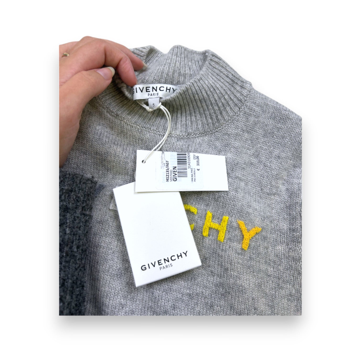 GIVENCHY - Grey wool and cashmere dress - 5 years