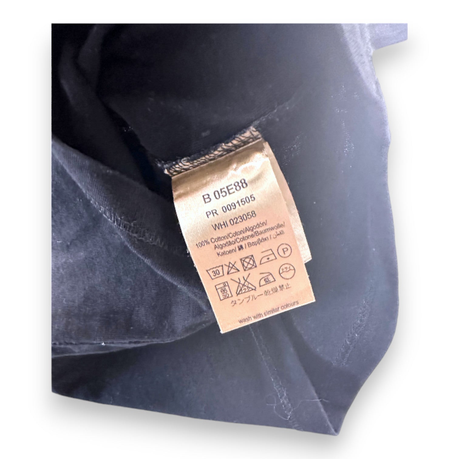 BURBERRY - Schwarzes Langarm-T-Shirt - 6 Monate