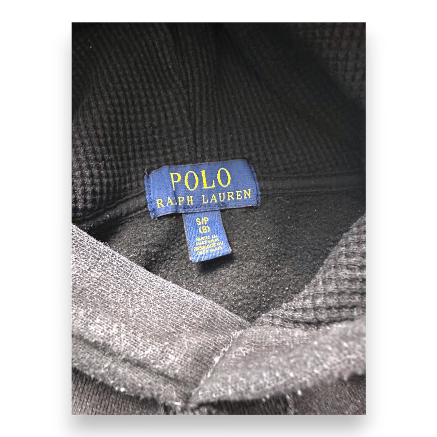 RALPH LAUREN - Black sweatshirt - 8 years