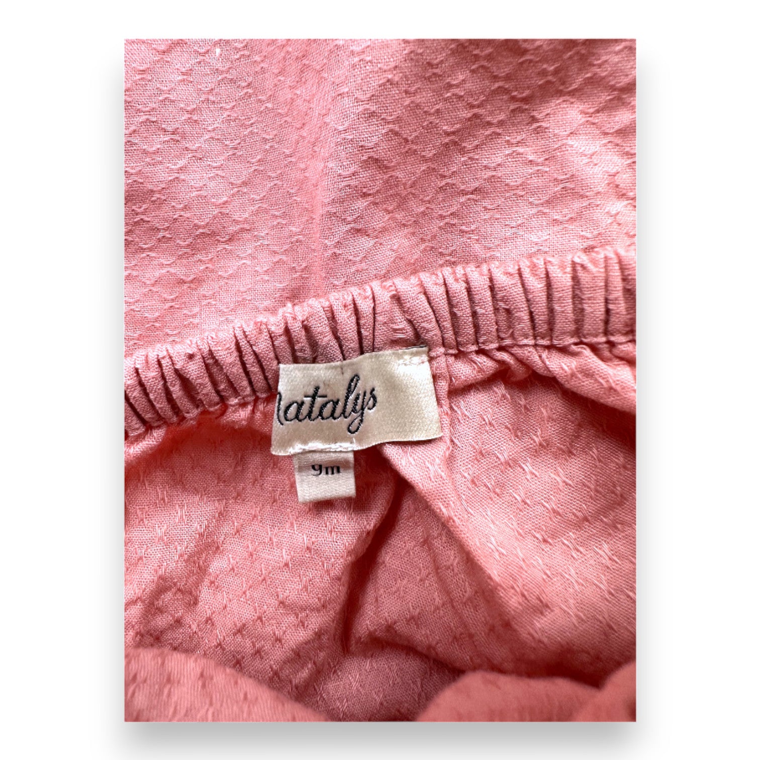 NATALYS - Pink dress and bloomer set - 9 months