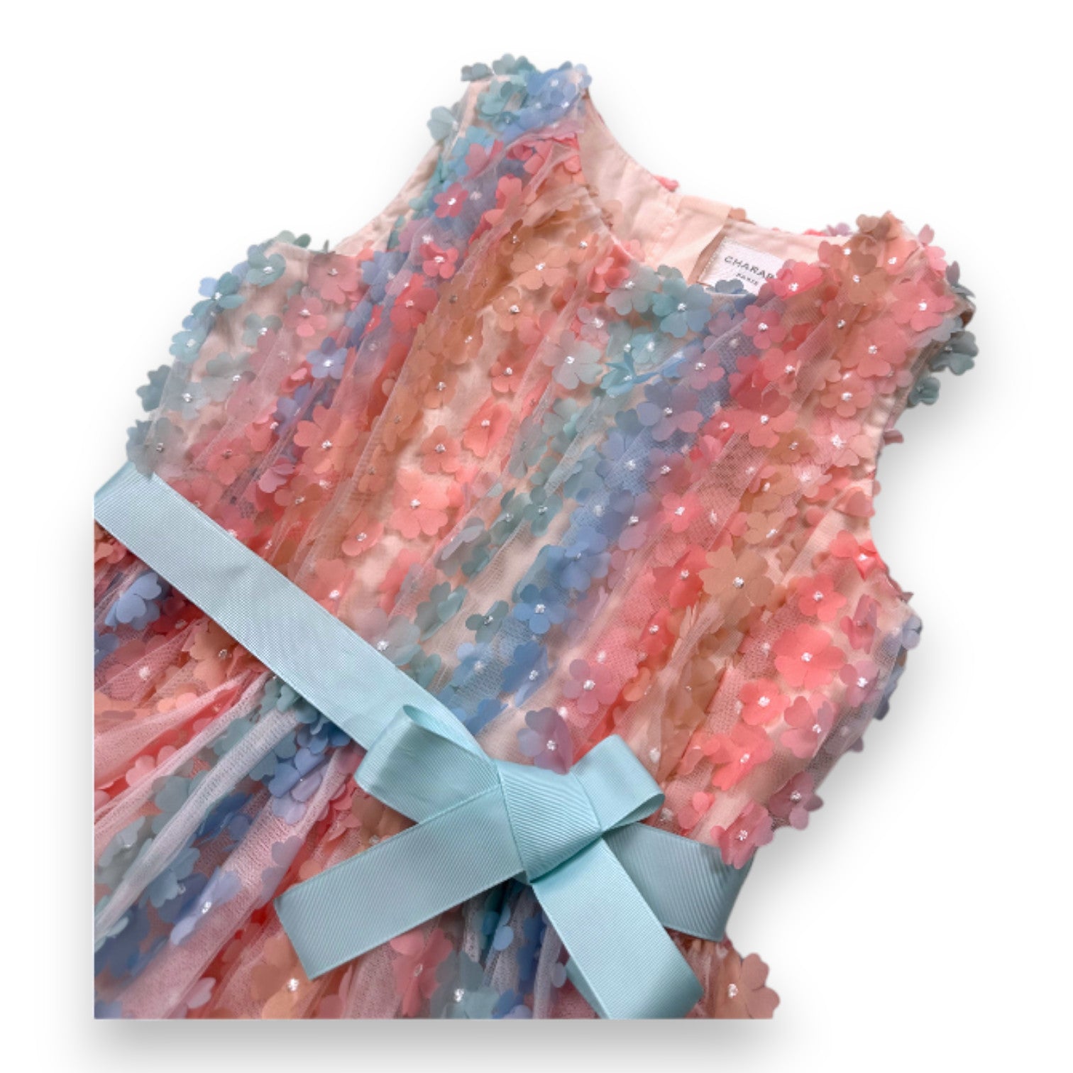 CHARABIA  - Robe rose à fleurs - 12 ans