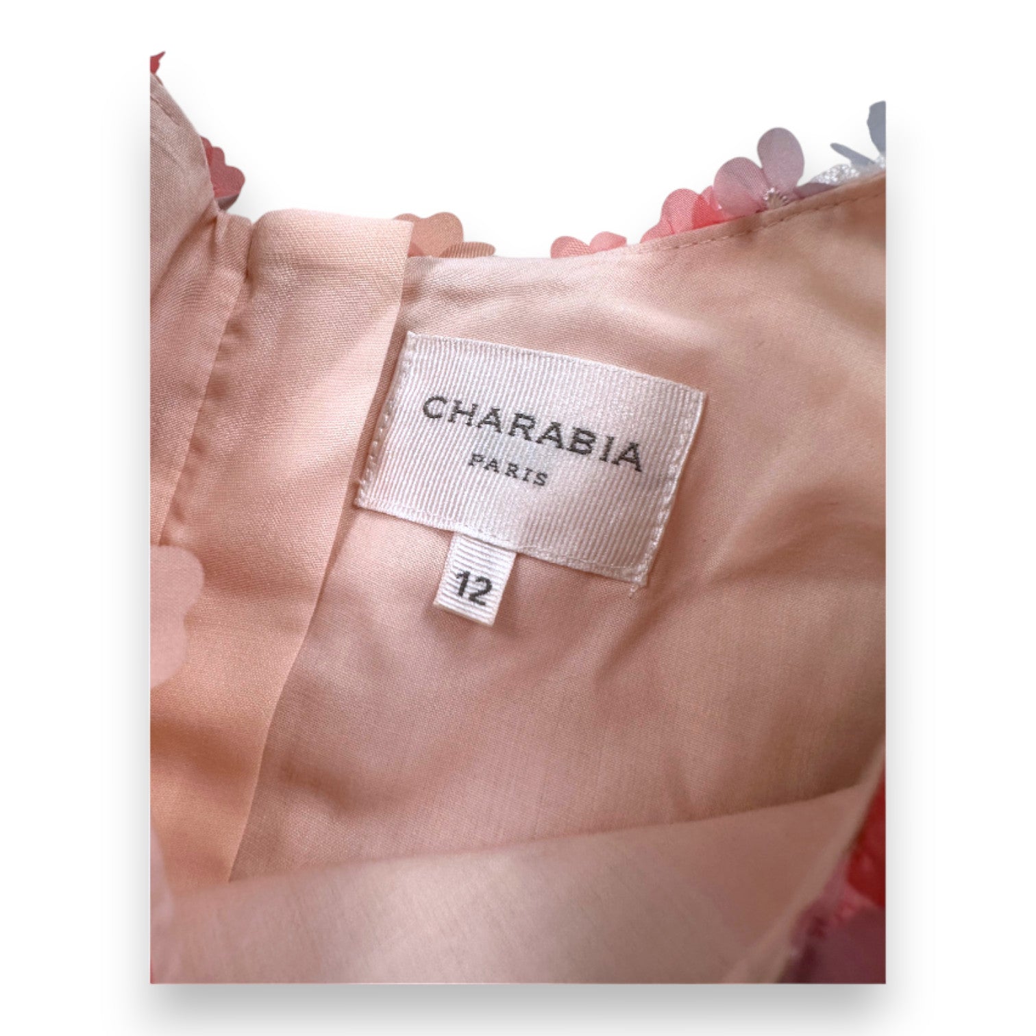CHARABIA  - Robe rose à fleurs - 12 ans
