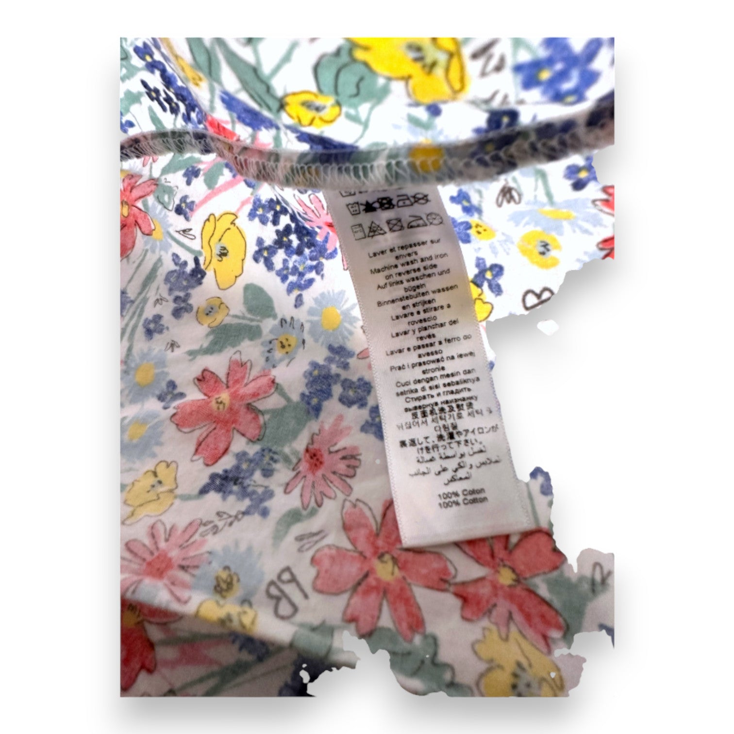 PETIT BATEAU - Short-sleeved floral blouse - 4 years