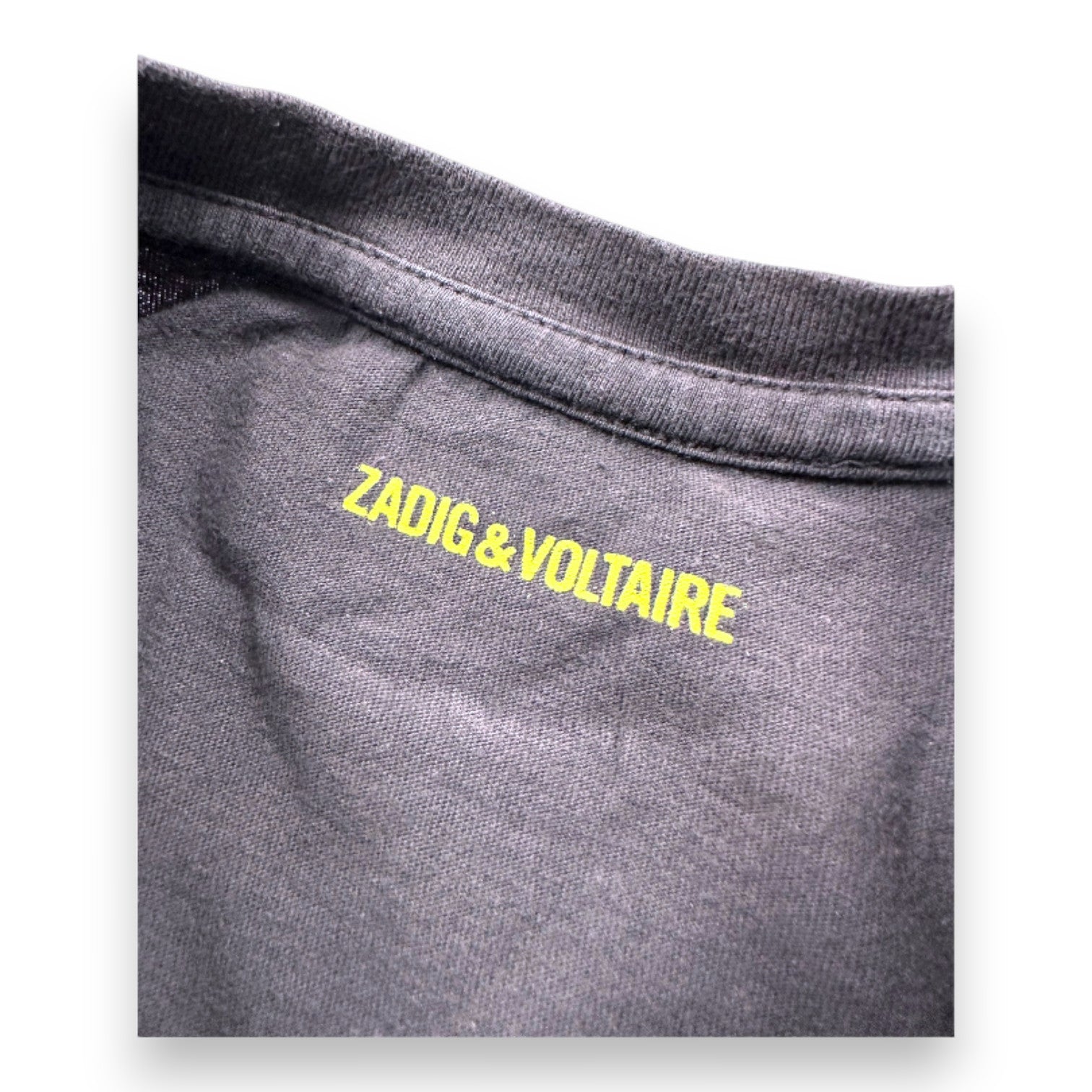 ZADIG &amp; VOLTAIRE - Graues Kurzarm-T-Shirt mit Aufdruck - 12 Jahre