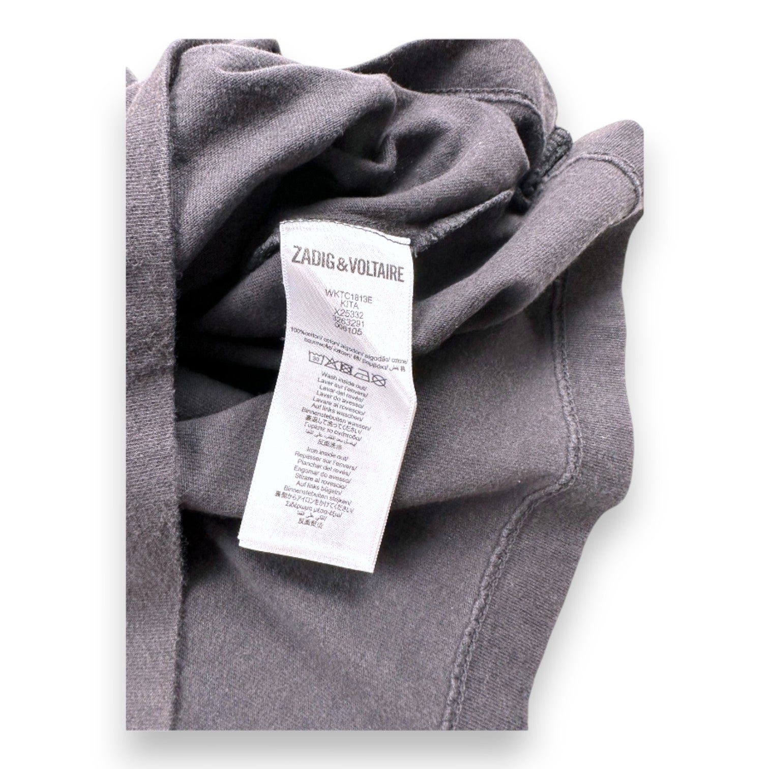 ZADIG &amp; VOLTAIRE - Graues Kurzarm-T-Shirt mit Aufdruck - 12 Jahre