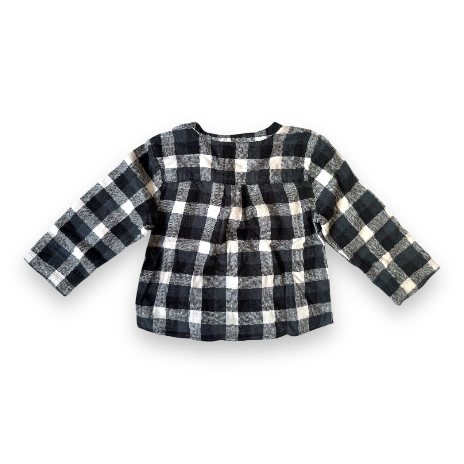 LOUIS LOUISE - Black and white checked shirt - 24 months