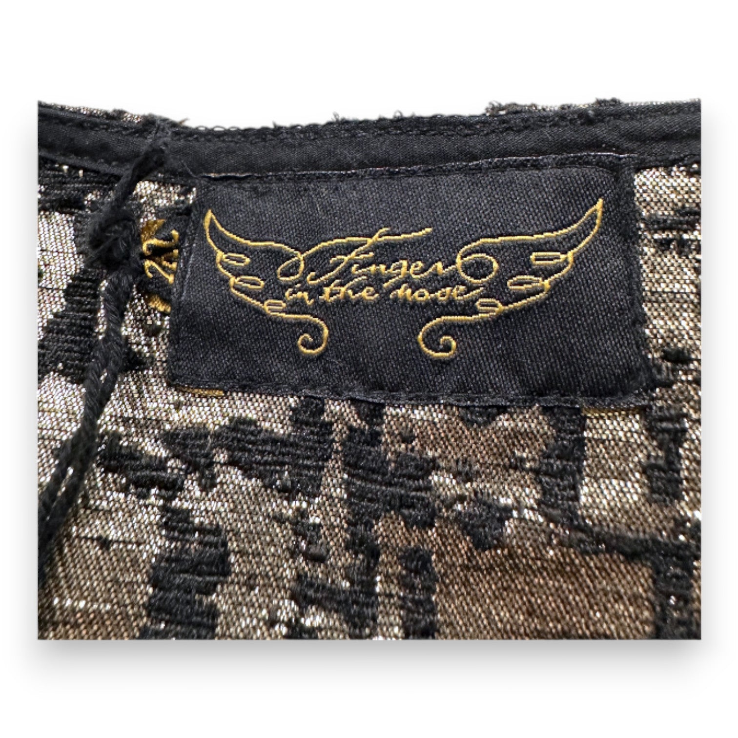 FINGER IN THE NOSE - Black and gold dress - 10 years old