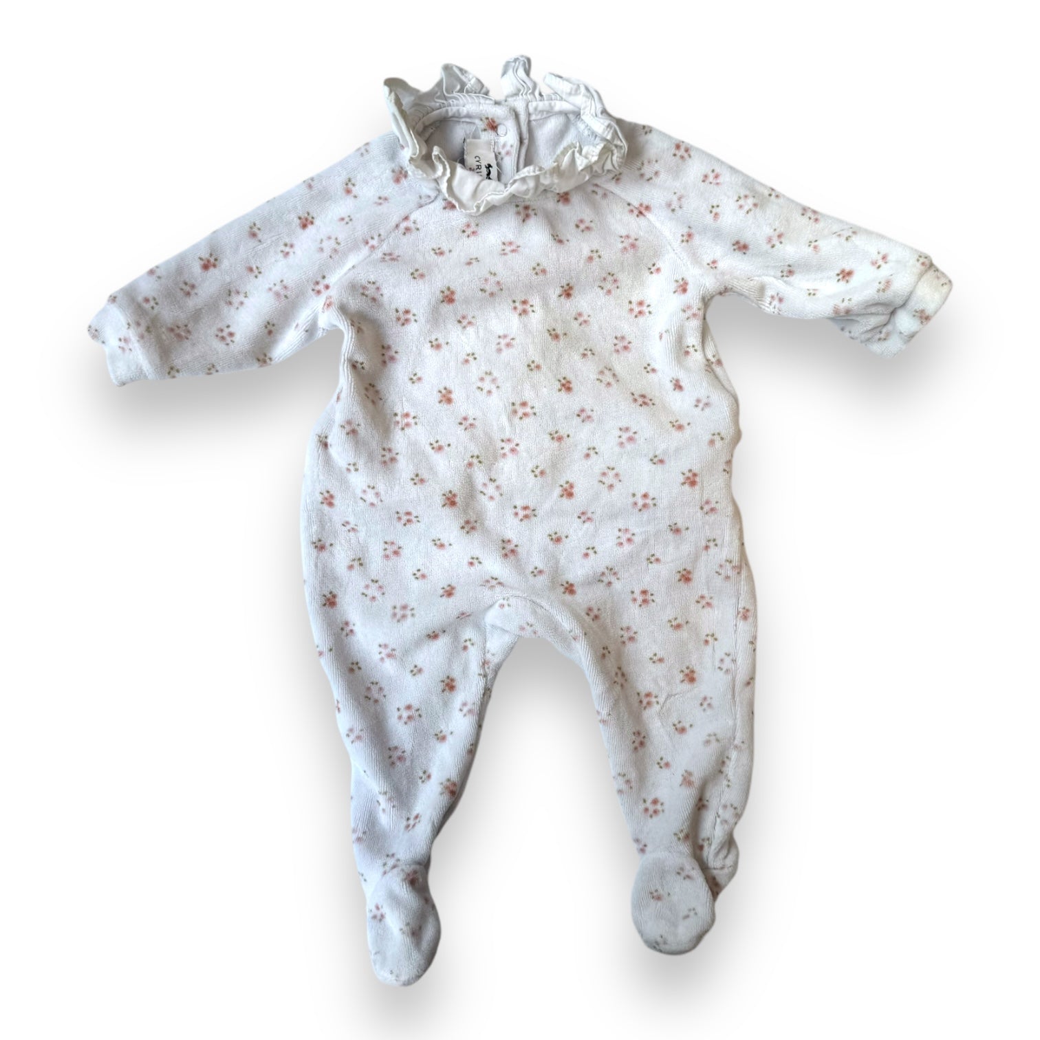 CYRILLUS - Long-sleeved floral jumpsuit - 1 month