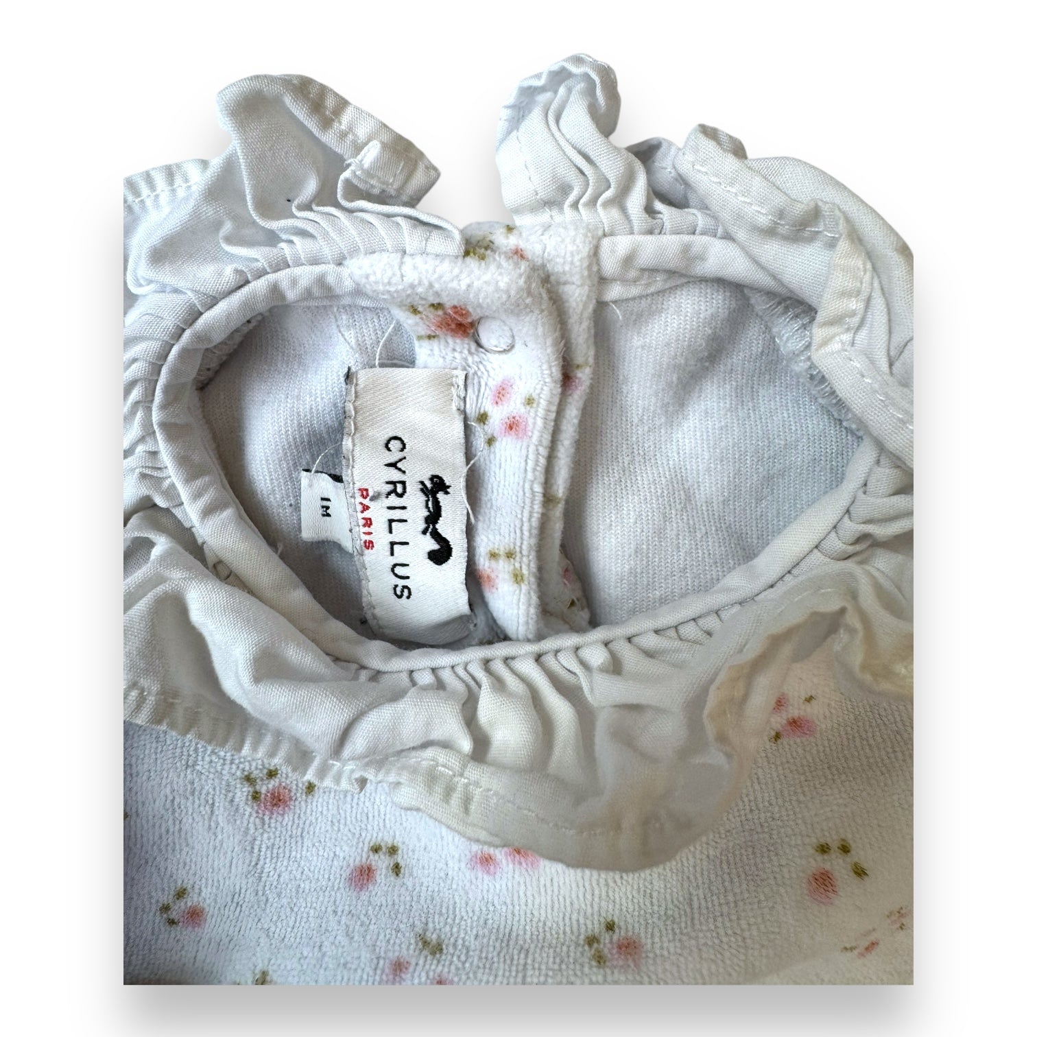 CYRILLUS - Long-sleeved floral jumpsuit - 1 month