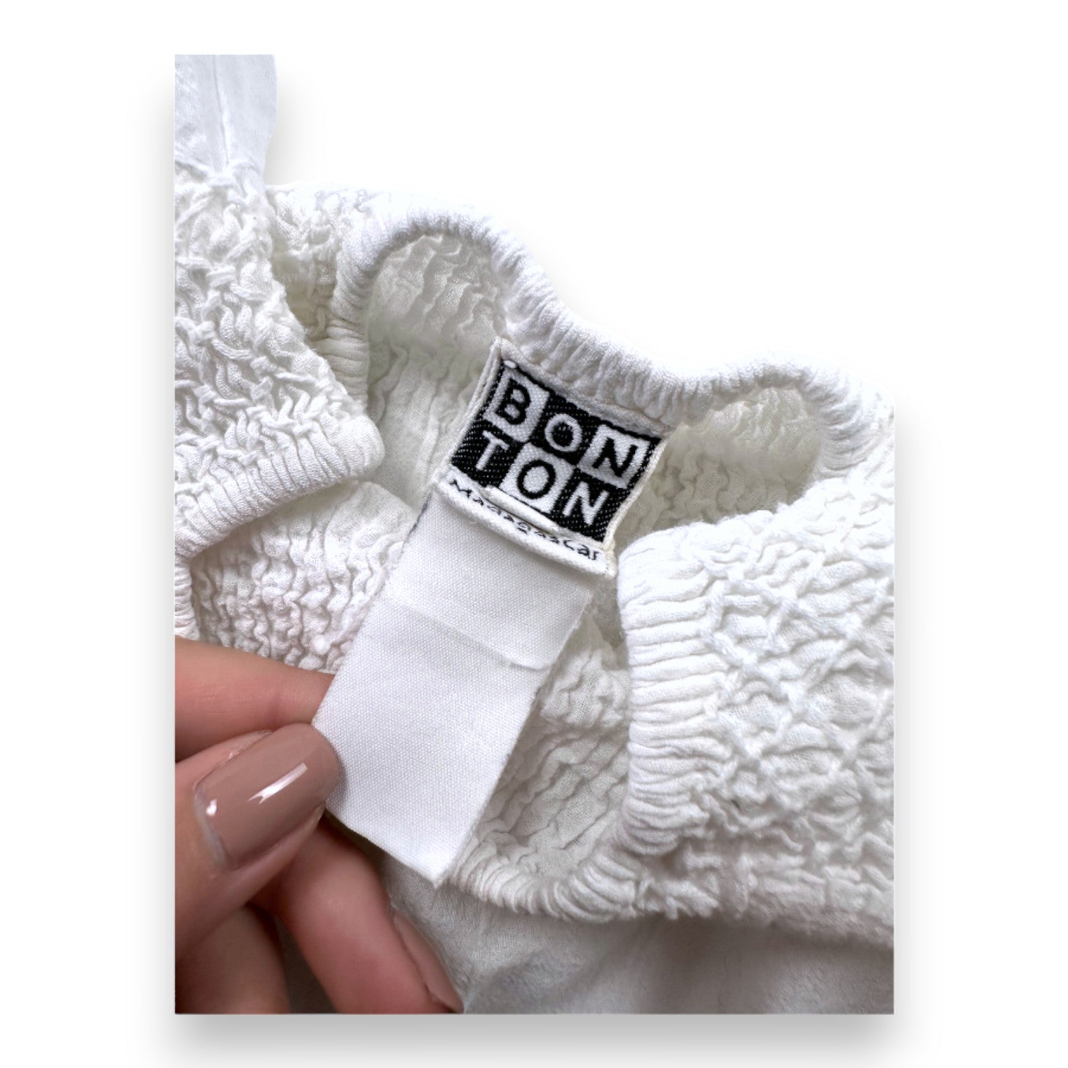 BONTON - Weiße Kurzarmbluse - 2 Jahre