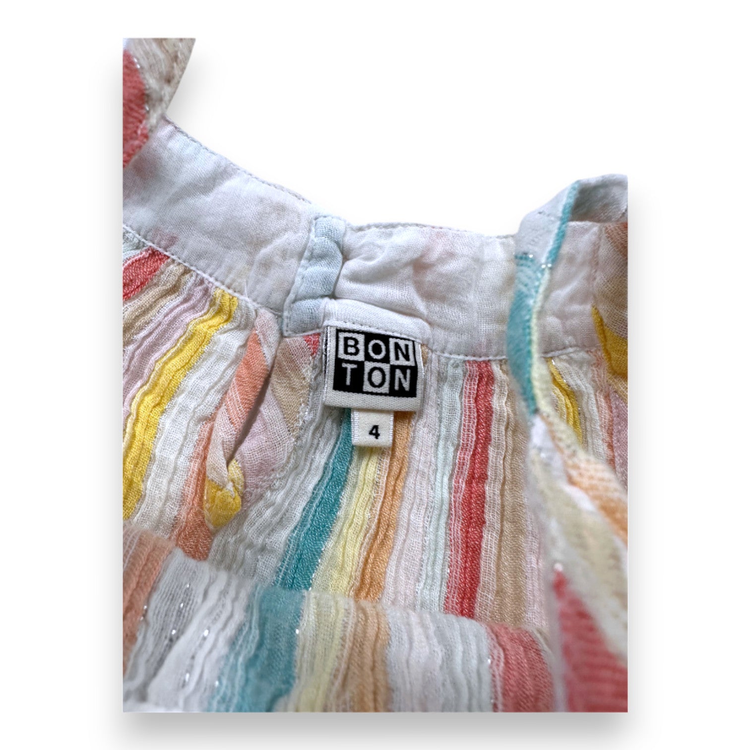 BONTON - Mehrfarbig gestreifte Bluse - 4 Jahre