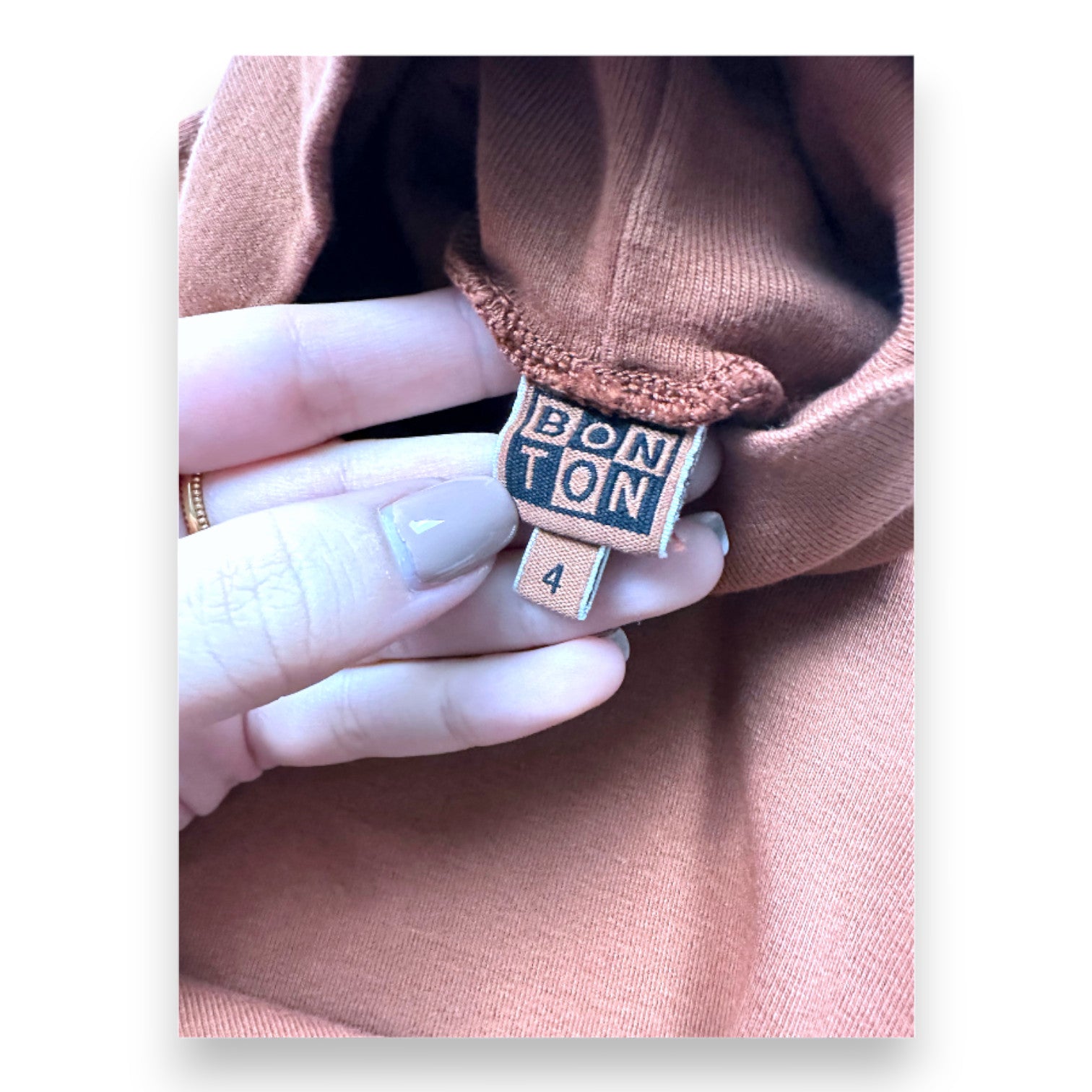 BONTON - Brown turtleneck t-shirt - 4 years