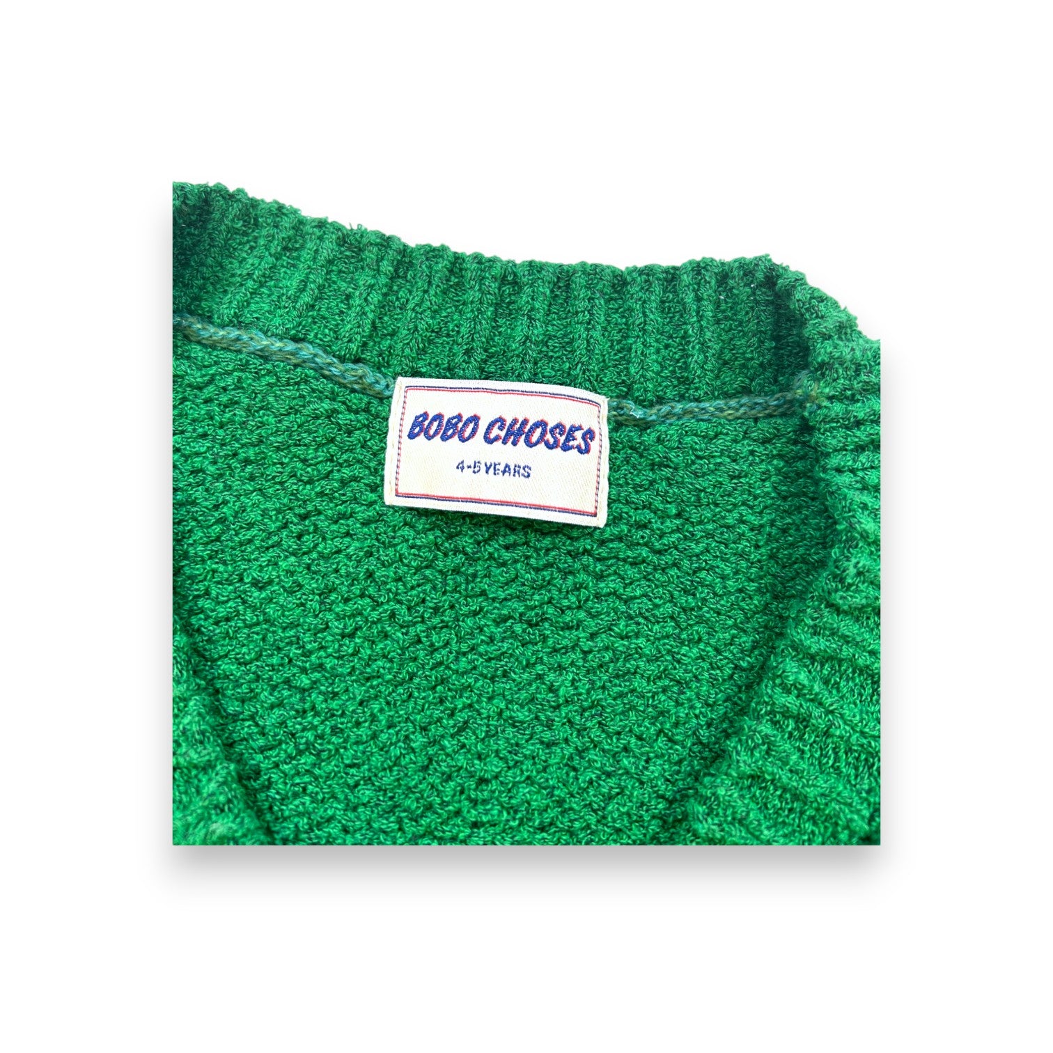 BOBO CHOSES - Blaue und grüne Strickjacke mit Knöpfen - 4/5 Jahre