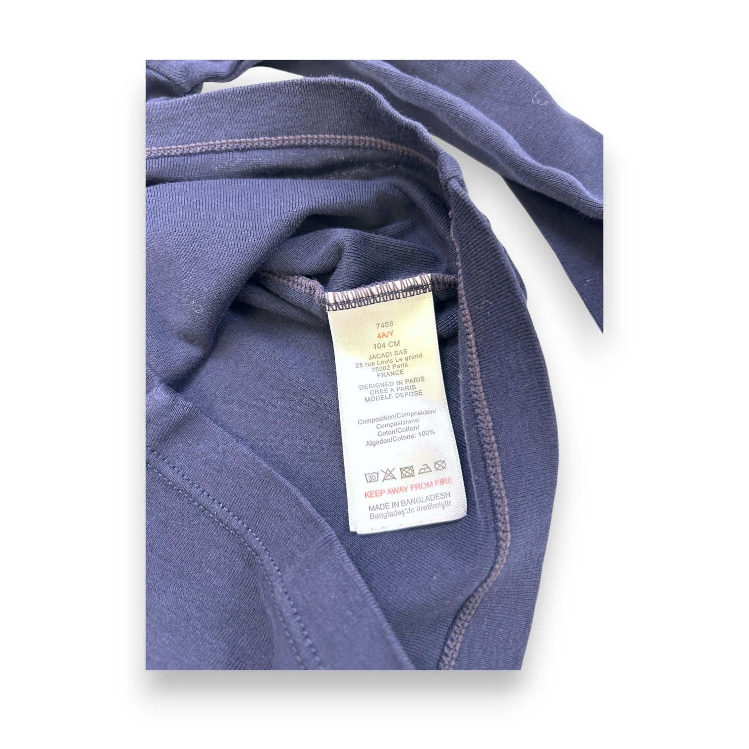 JACADI - Marineblauer Rollkragenpullover - 4 Jahre