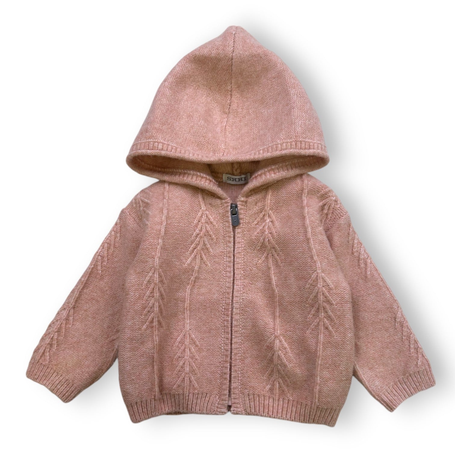 IKKS - Pink hooded cardigan with zip - 6 months