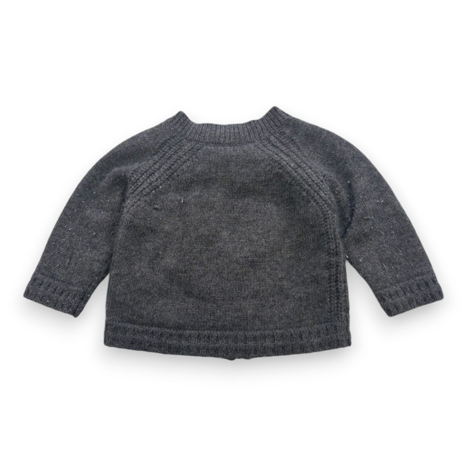 BONPOINT - Gray cashmere zip-up cardigan - 6 months