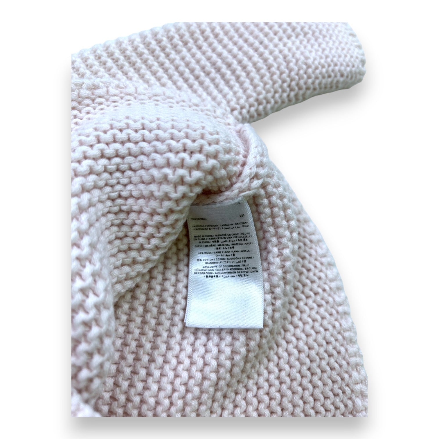 BONPOINT - Rosa Woll-Cardigan zum Knöpfen - 6 Monate