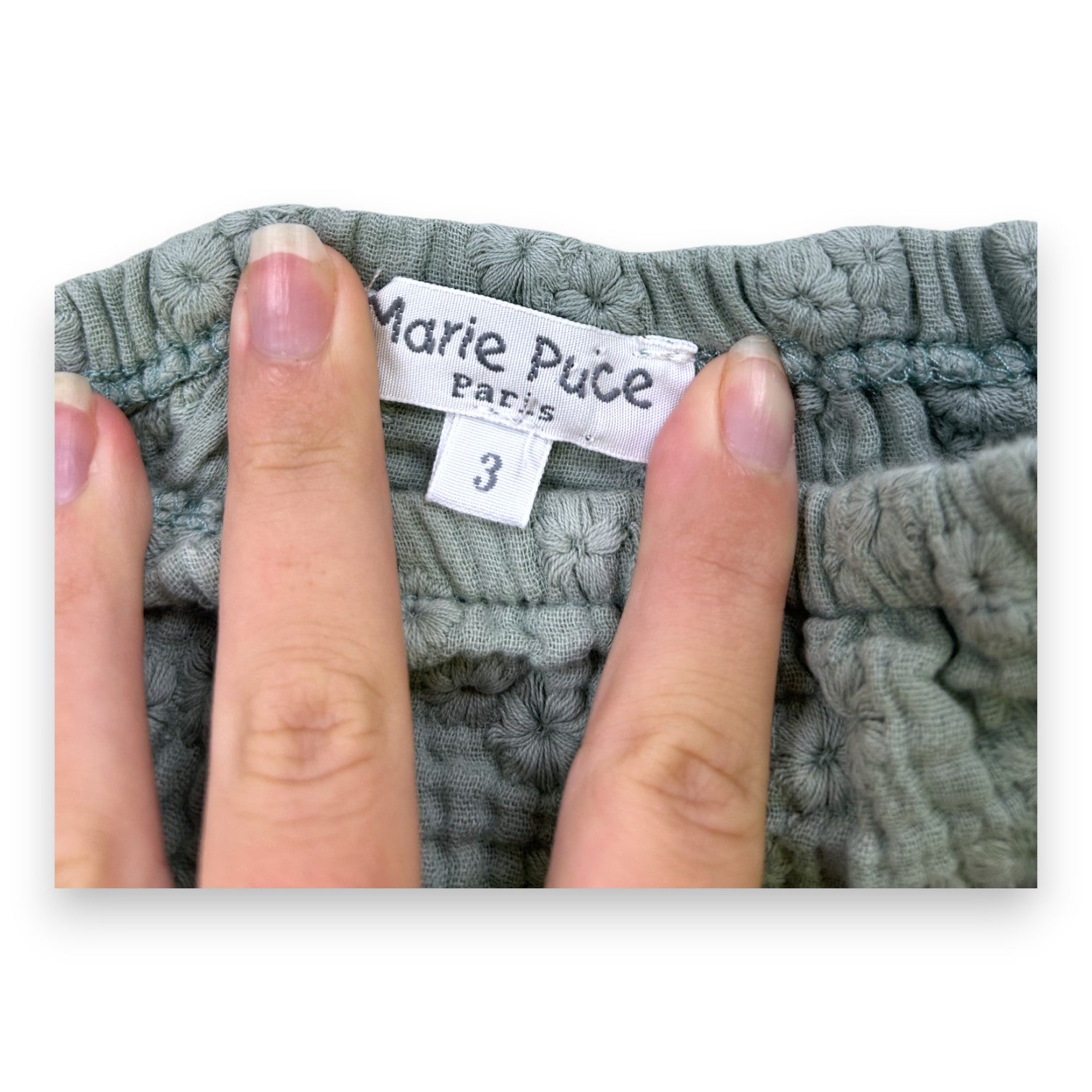 MARIE PUCE - Bloomer bleu à fleurs - 3 mois