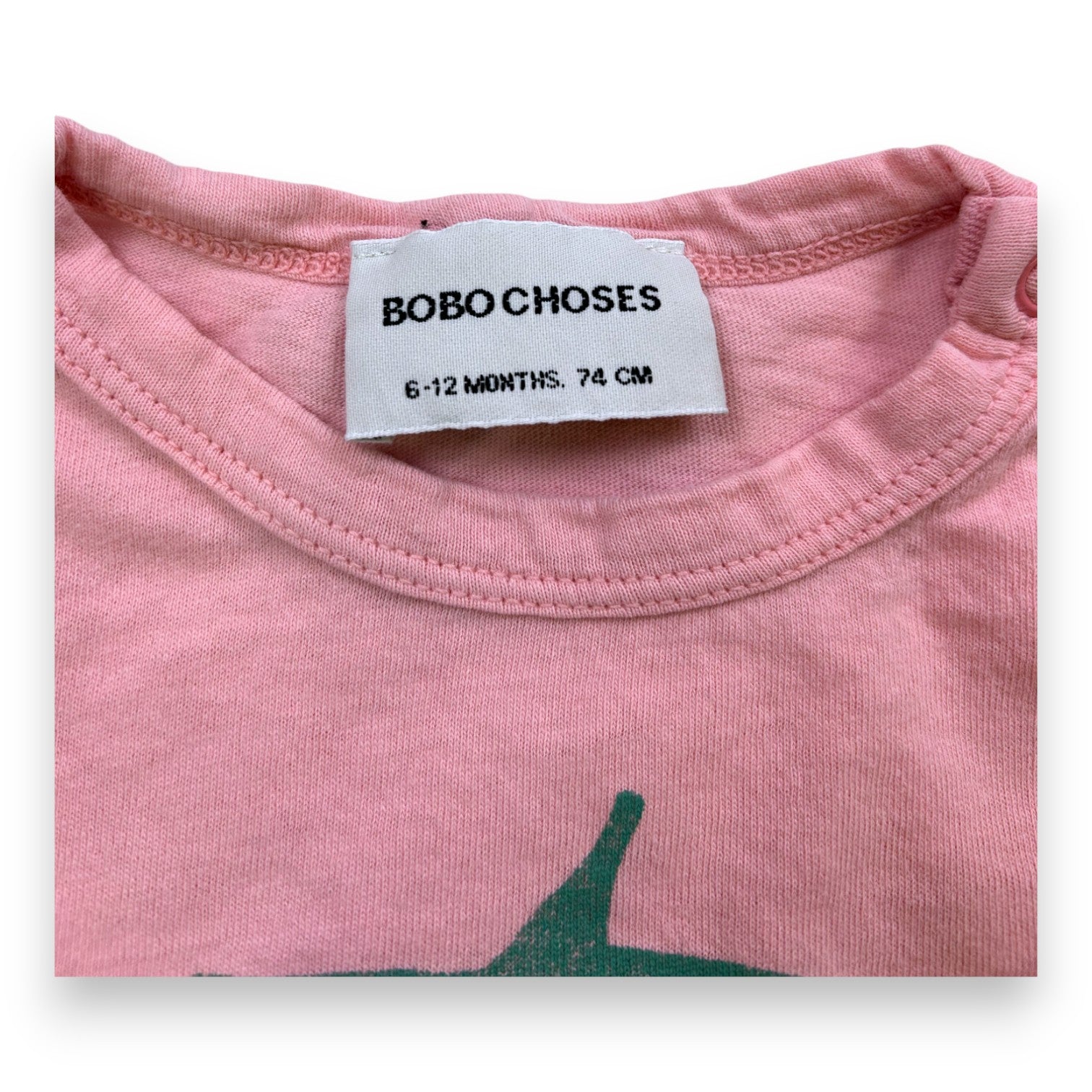 BOBO CHOSES - Strawberry pink short-sleeved T-shirt - 6/12 months