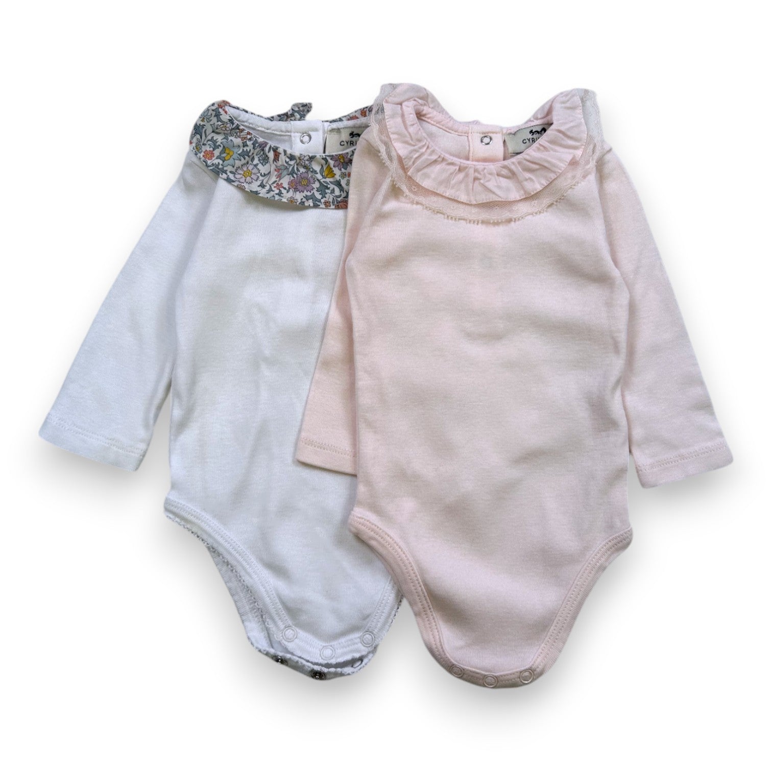 CYRILLUS - Pack of 2 bodysuits with collar - 3 months
