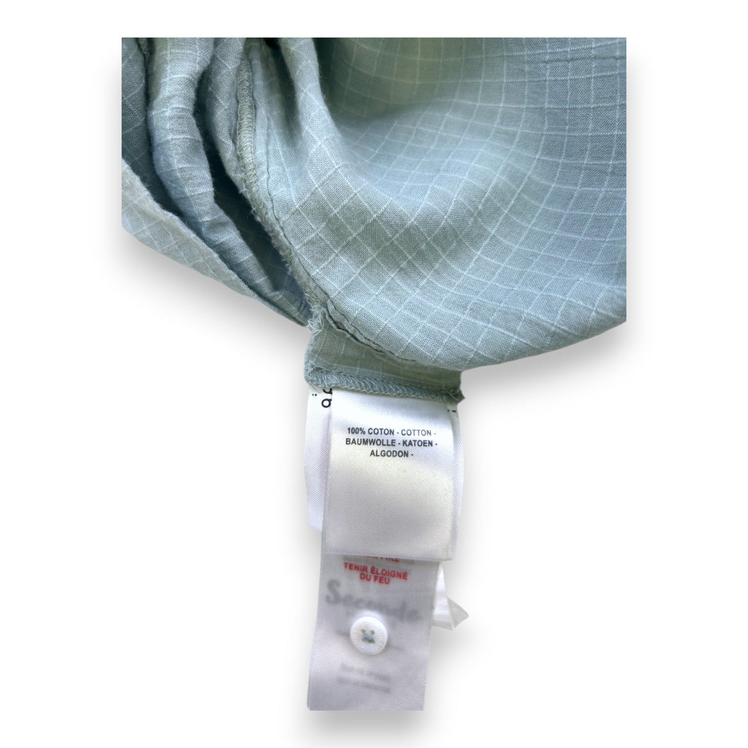 CYRILLUS - Blaues besticktes Kleid mit kurzen Ärmeln - 6 Monate