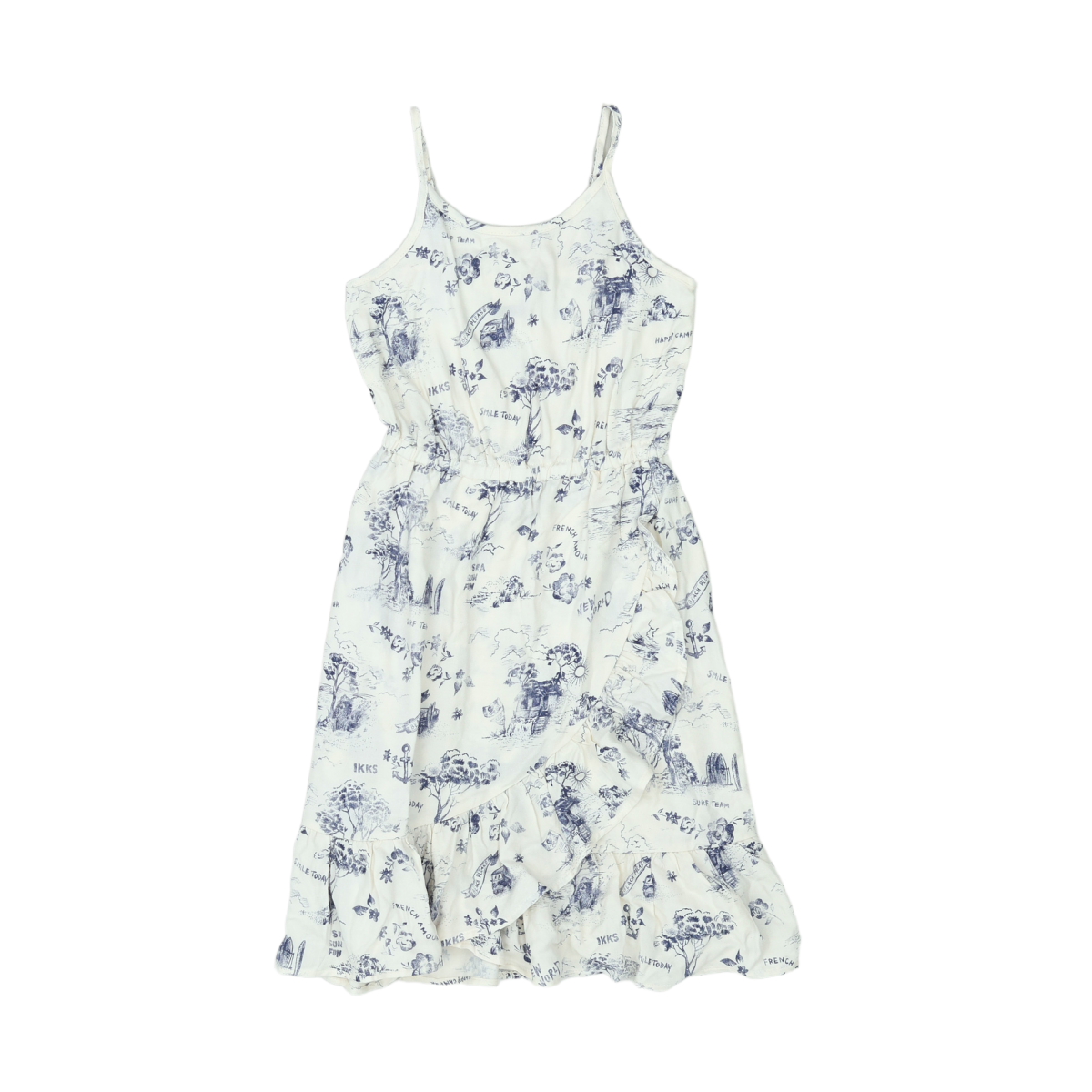 IKKS - ROBE - BLANC, BLEU - 8 ANS